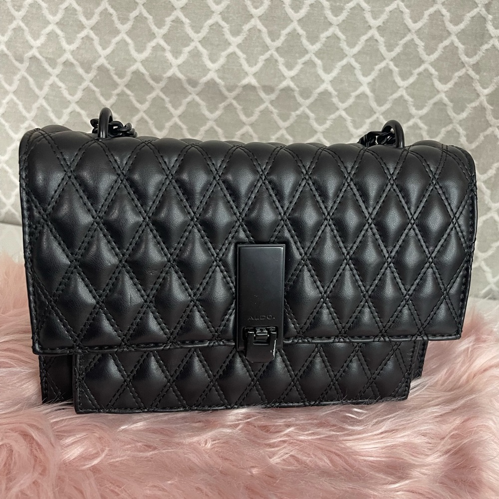 Aldo Black Quilted Shoulder Bag